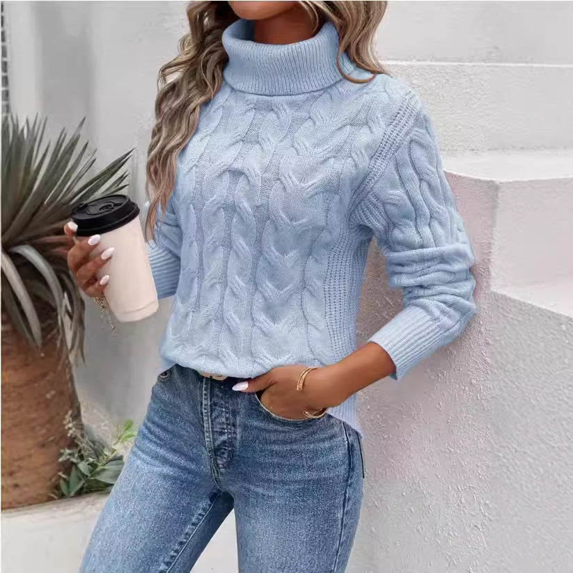 Women's Cable-Knit Turtleneck