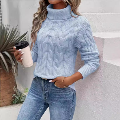 Women's Cable-Knit Turtleneck