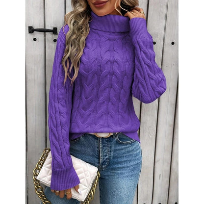 Women's Cable-Knit Turtleneck
