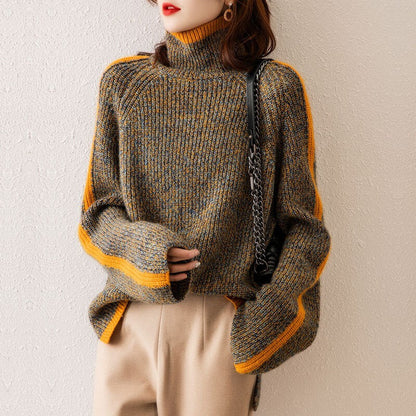 Retro Thick Knit Turtleneck Pullover