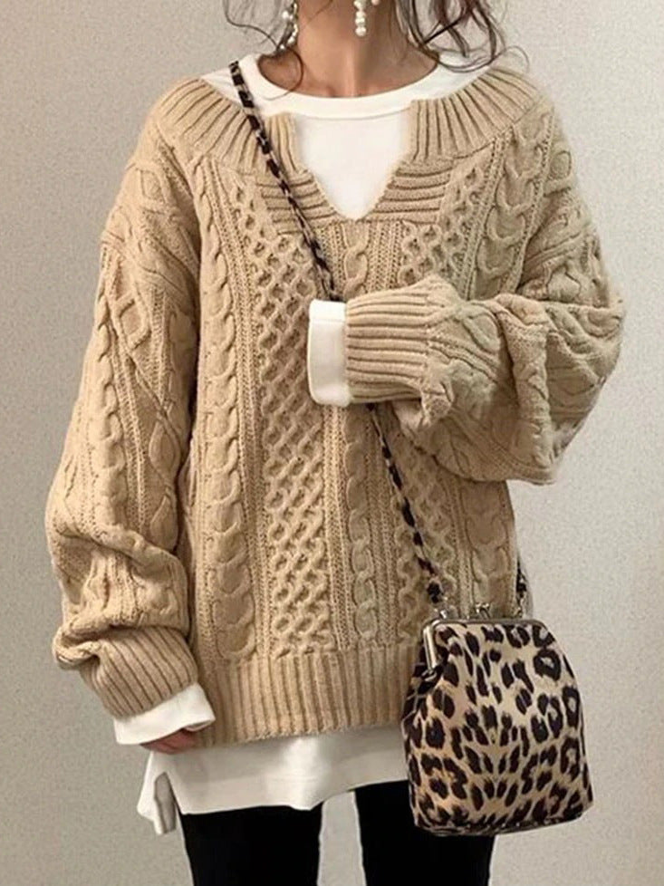 Chunky Cable Knit Oversized Sweater