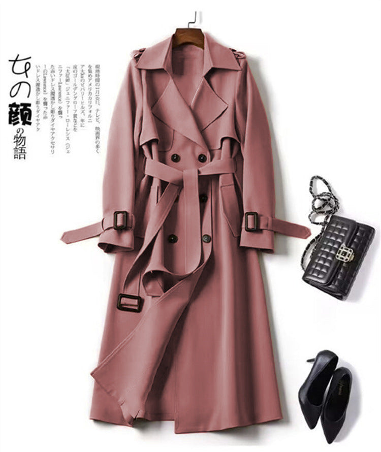 Double-Breasted Belted Trench Coat