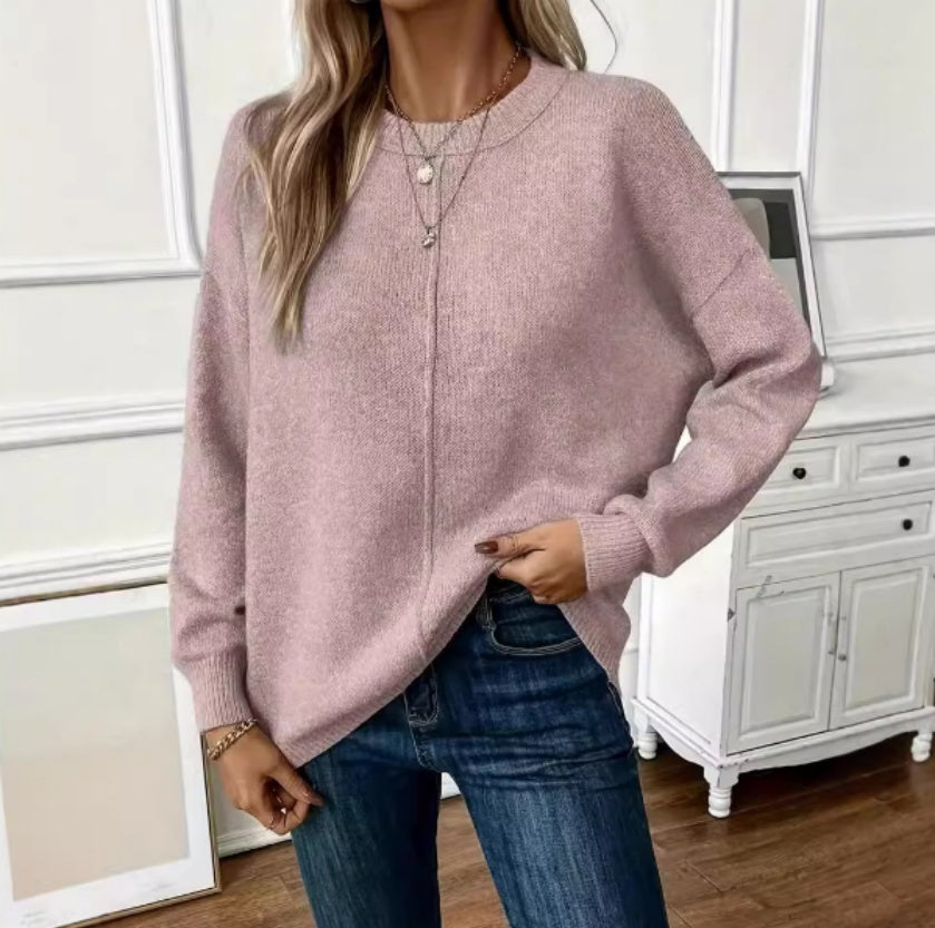 Simple Knitted Pullover Sweater