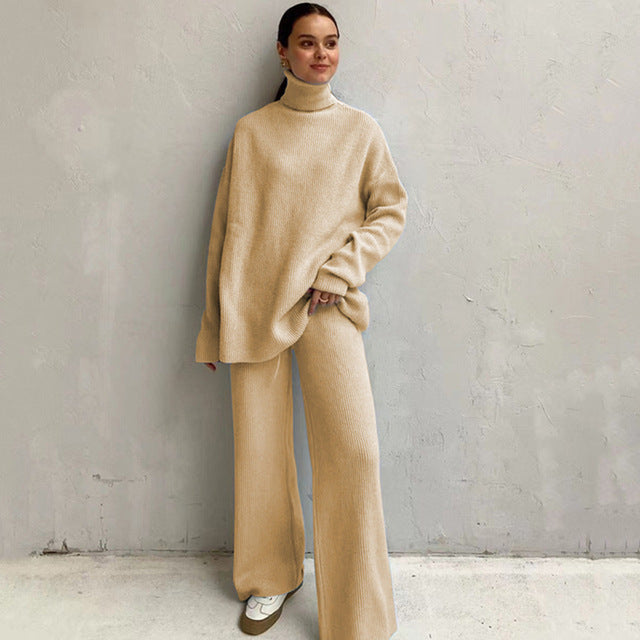 Knitted Turtleneck Lounge Set