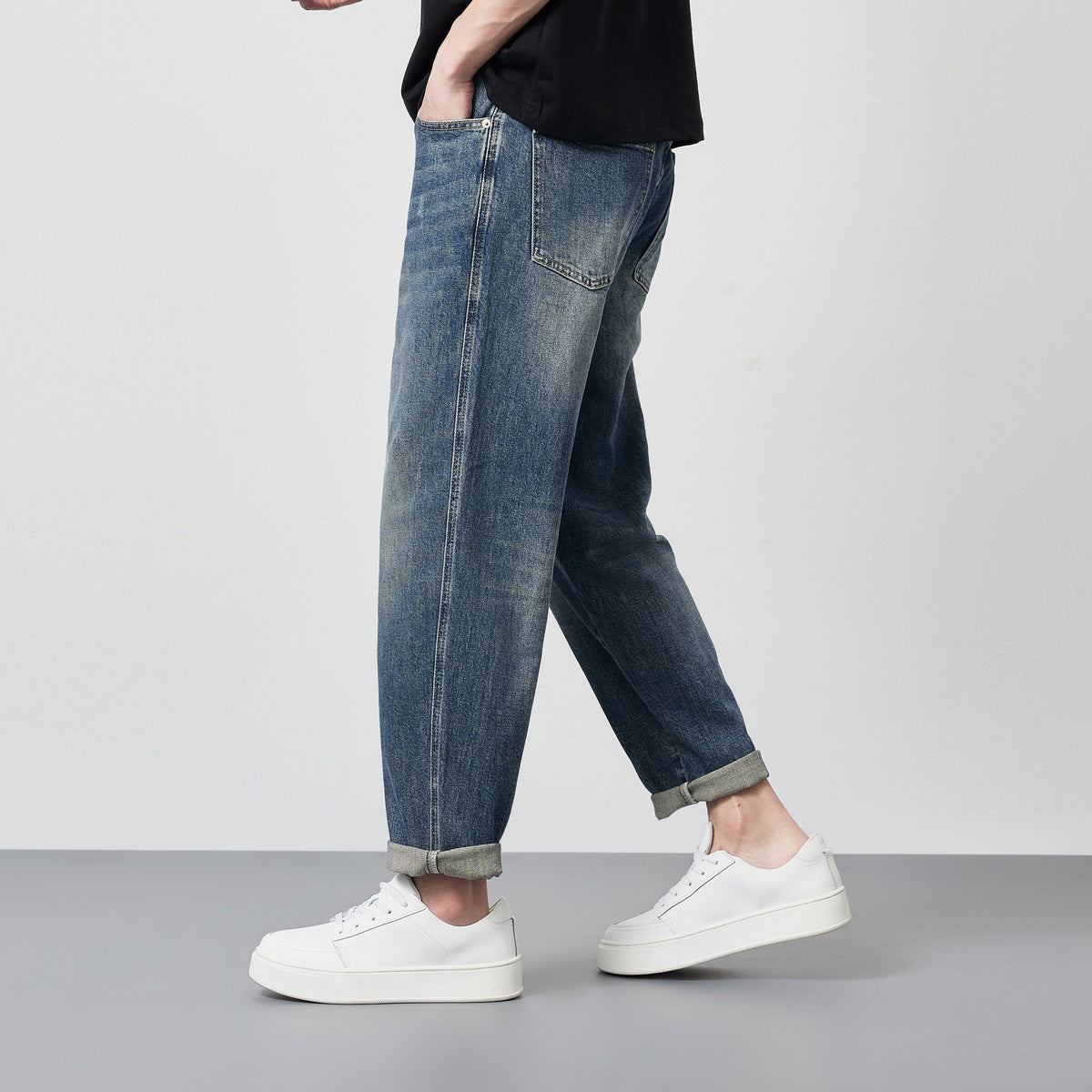 Moda Elite | Jeansy Straight Washed