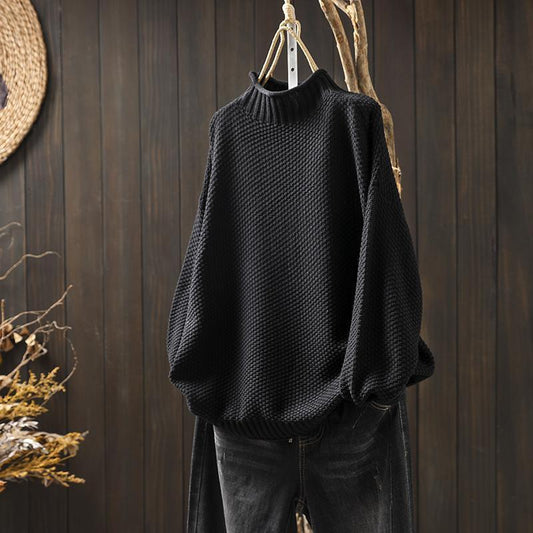 Loose Knit Mock Neck Sweater