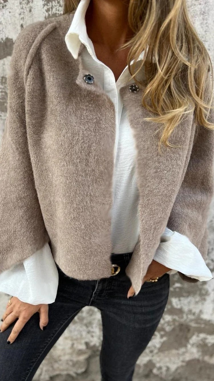 Cozy Batwing Sleeve Cashmere Cardigan