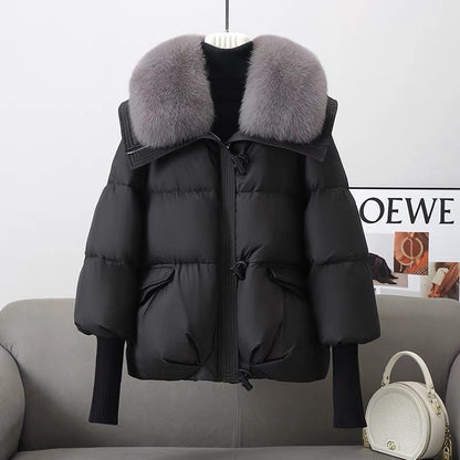 Chic Fur Collar Puffer Jacket