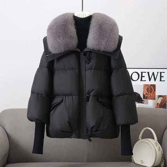 Chic Fur Collar Puffer Jacket