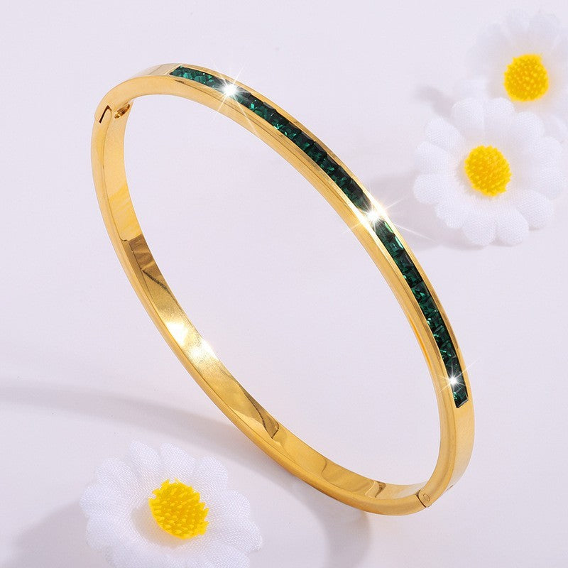 Emerald Crystal Bangle