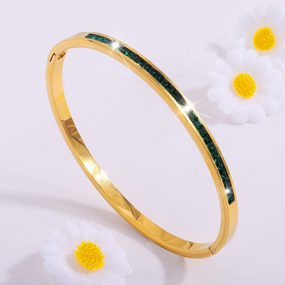 Emerald Crystal Bangle