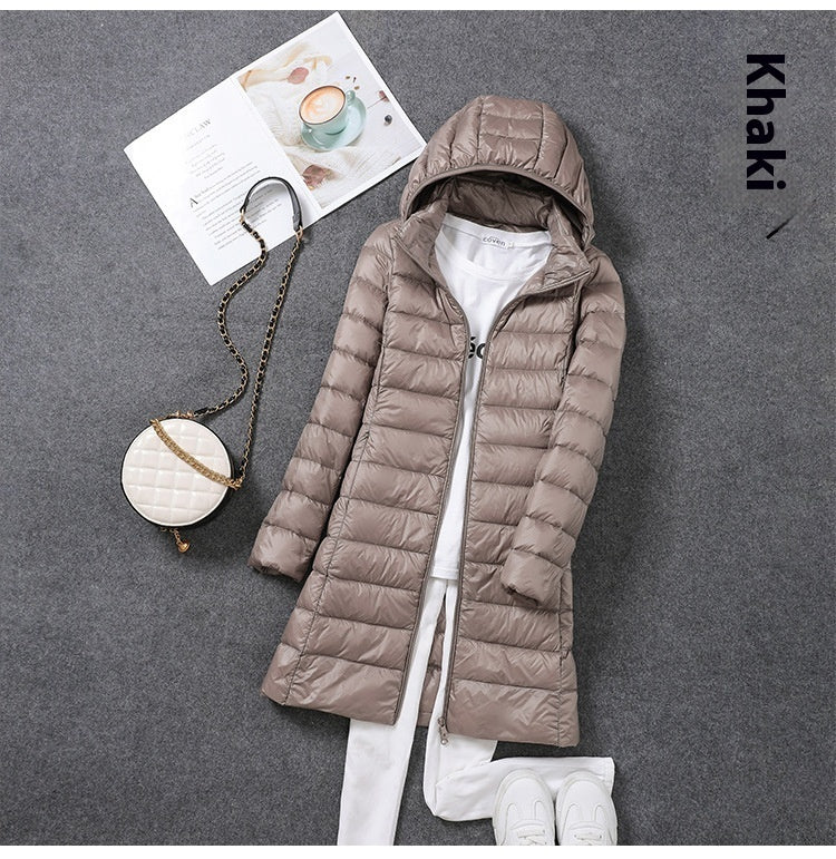Lightweight Hooded Down Jacket