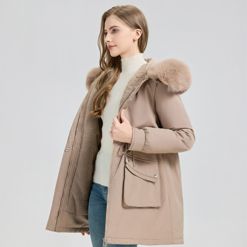 Fur-Lined Hooded Winter Parka