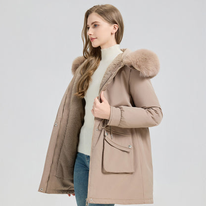 Fur-Lined Hooded Winter Parka
