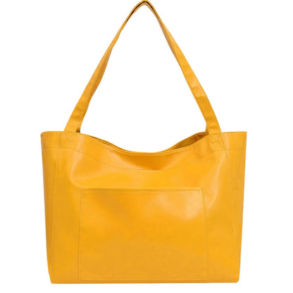 VintageWax Leather Large Tote Bag