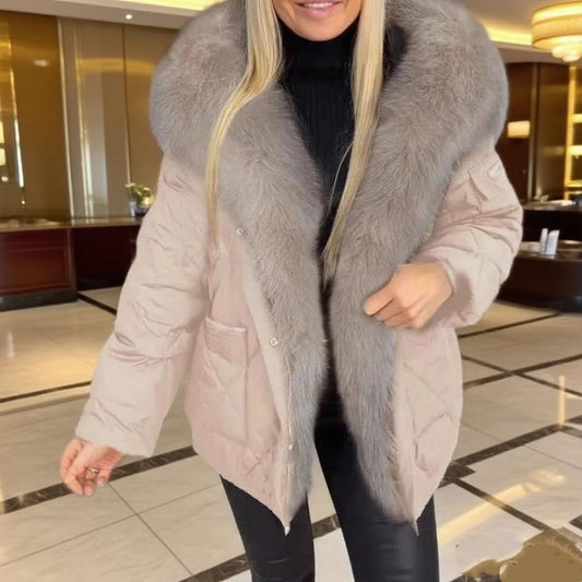 Mid-Length Hooded Cotton Coat