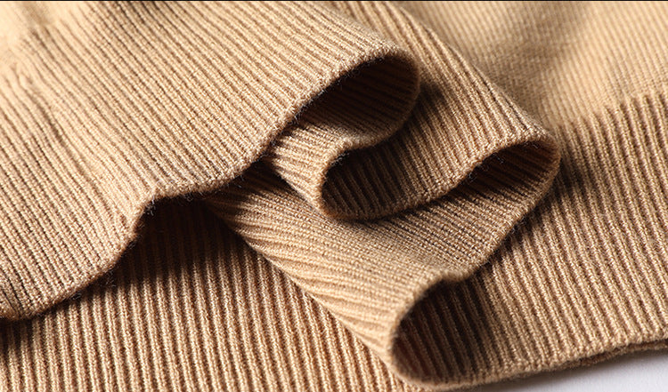 Sweter dzianinowy z okrągłym dekoltem, swobodny