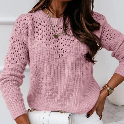 Chic Hollow Pattern Knit Top