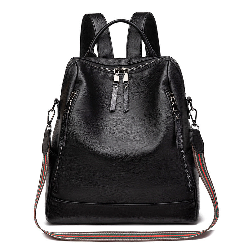 Minimalist Leather Casual Backpack