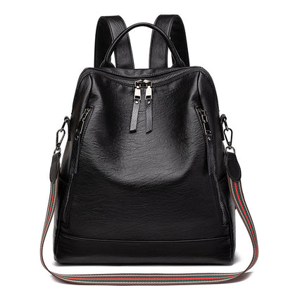 Minimalist Leather Casual Backpack