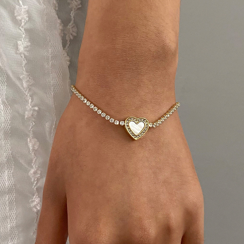 Crystal Heart Accent Bracelet