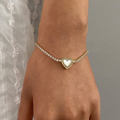 Crystal Heart Accent Bracelet