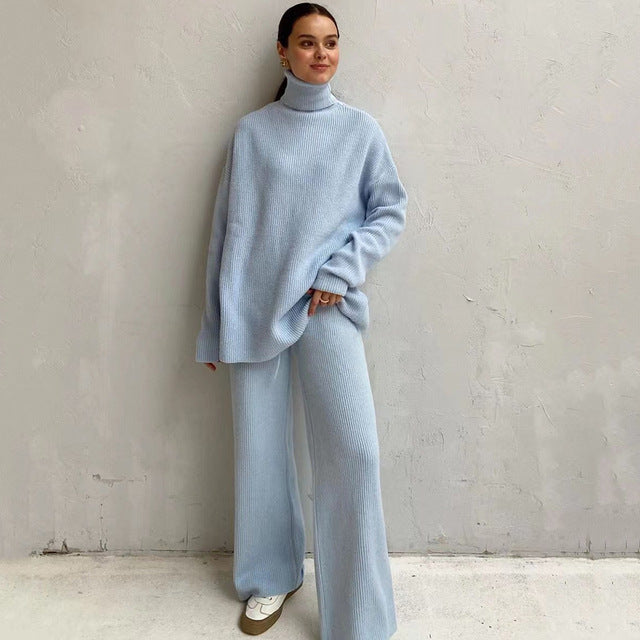 Knitted Turtleneck Lounge Set