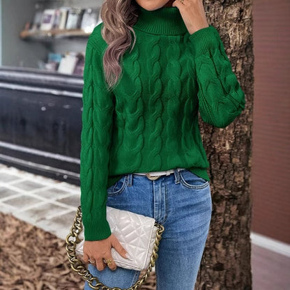 Women's Cable-Knit Turtleneck