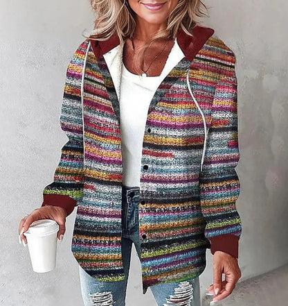 Plaid Hooded Casual Jacket