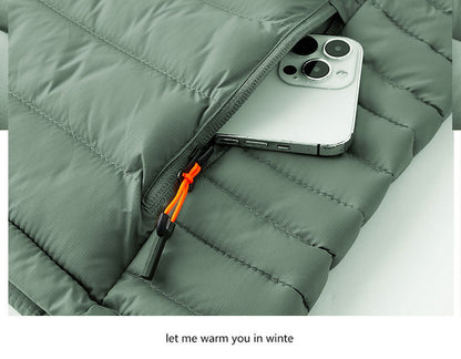 Moda Elite | Kurtka pikowana z kapturem w paski