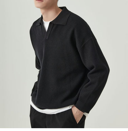 Luźna koszula męska z długim rękawem