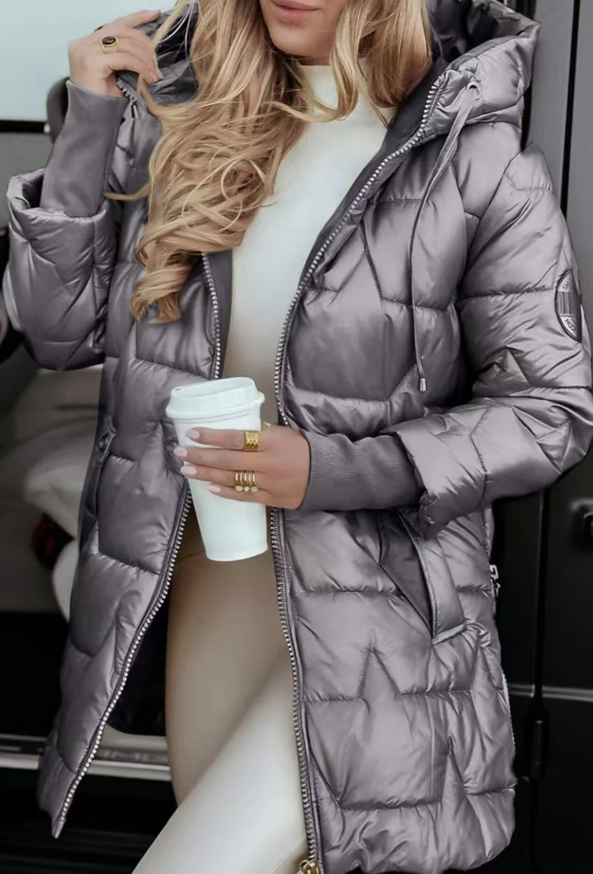 Golden Luxe Puffer Coat