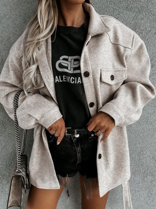 Belted Pocket Button Jacket