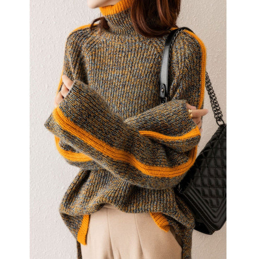 Retro Thick Knit Turtleneck Pullover