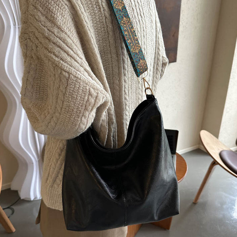 Boho Wide Strap Shoulder Bag