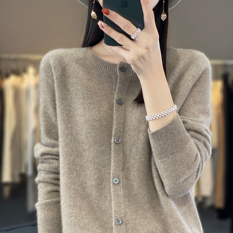 Plus Size Loose Knit Cardigan