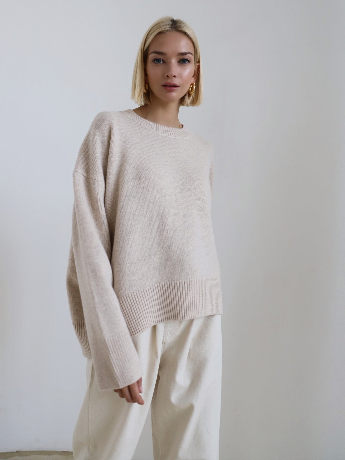 Cozy Oversized Knitted Pullover Sweater