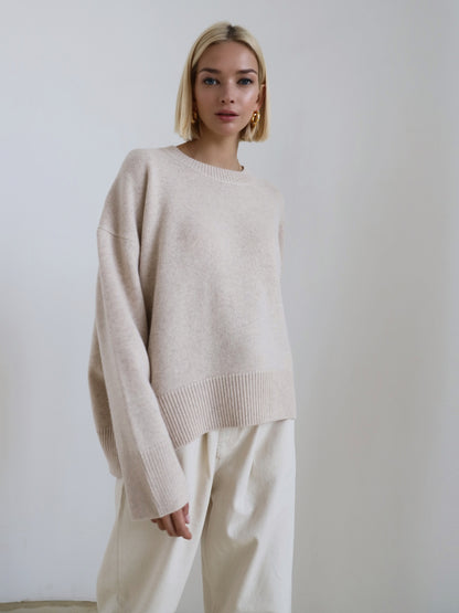 Cozy Oversized Knitted Pullover Sweater