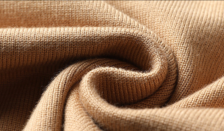 Sweter dzianinowy z okrągłym dekoltem, swobodny