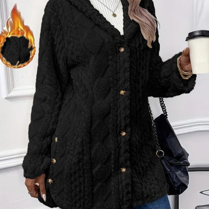 Solid Color Hooded Winter Jacket