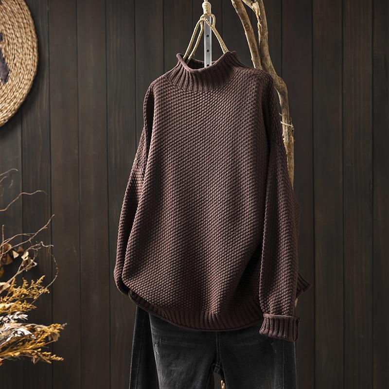 Loose Knit Mock Neck Sweater