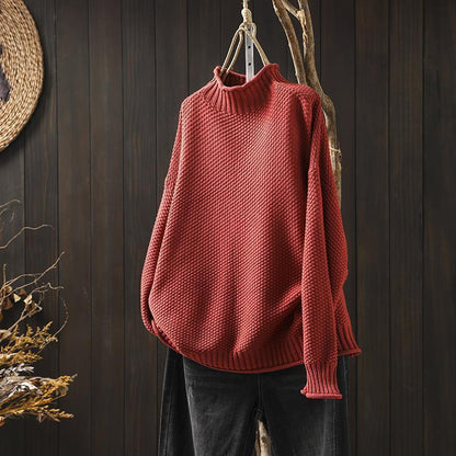 Loose Knit Mock Neck Sweater