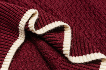 Męski sweter dzianinowy z okrągłym dekoltem