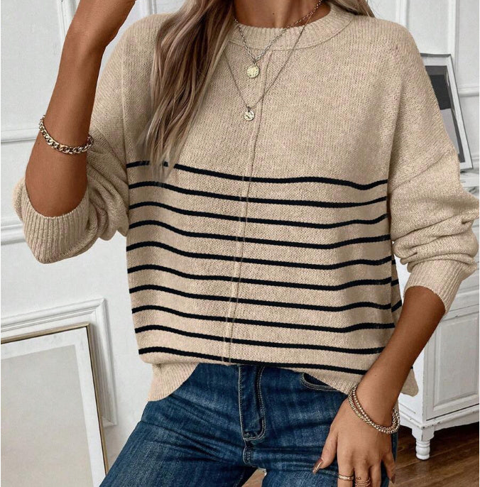 Simple Knitted Pullover Sweater