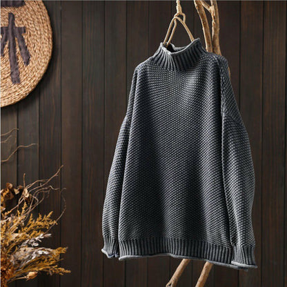 Loose Knit Mock Neck Sweater