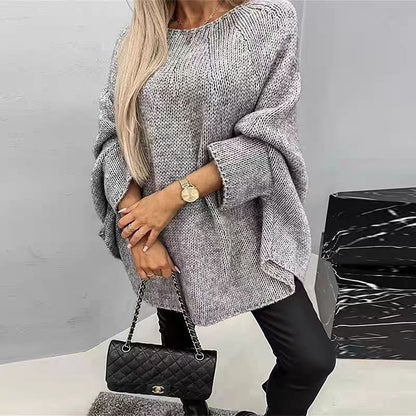 Oversized Batwing Knit Pullover Sweater