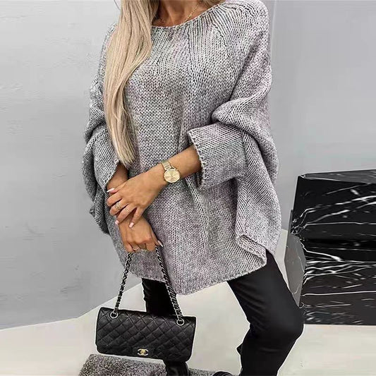 Oversized Batwing Knit Pullover Sweater