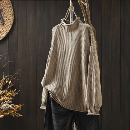 Loose Knit Mock Neck Sweater