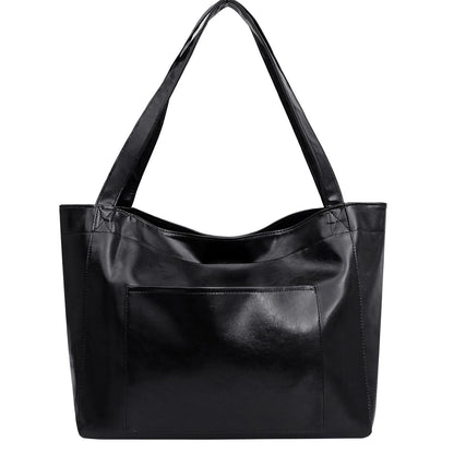 VintageWax Leather Large Tote Bag