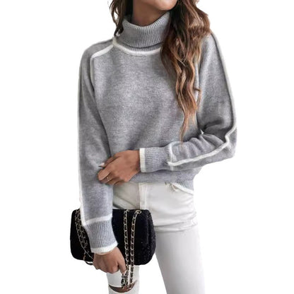 Elegant Turtleneck Knit Pullover